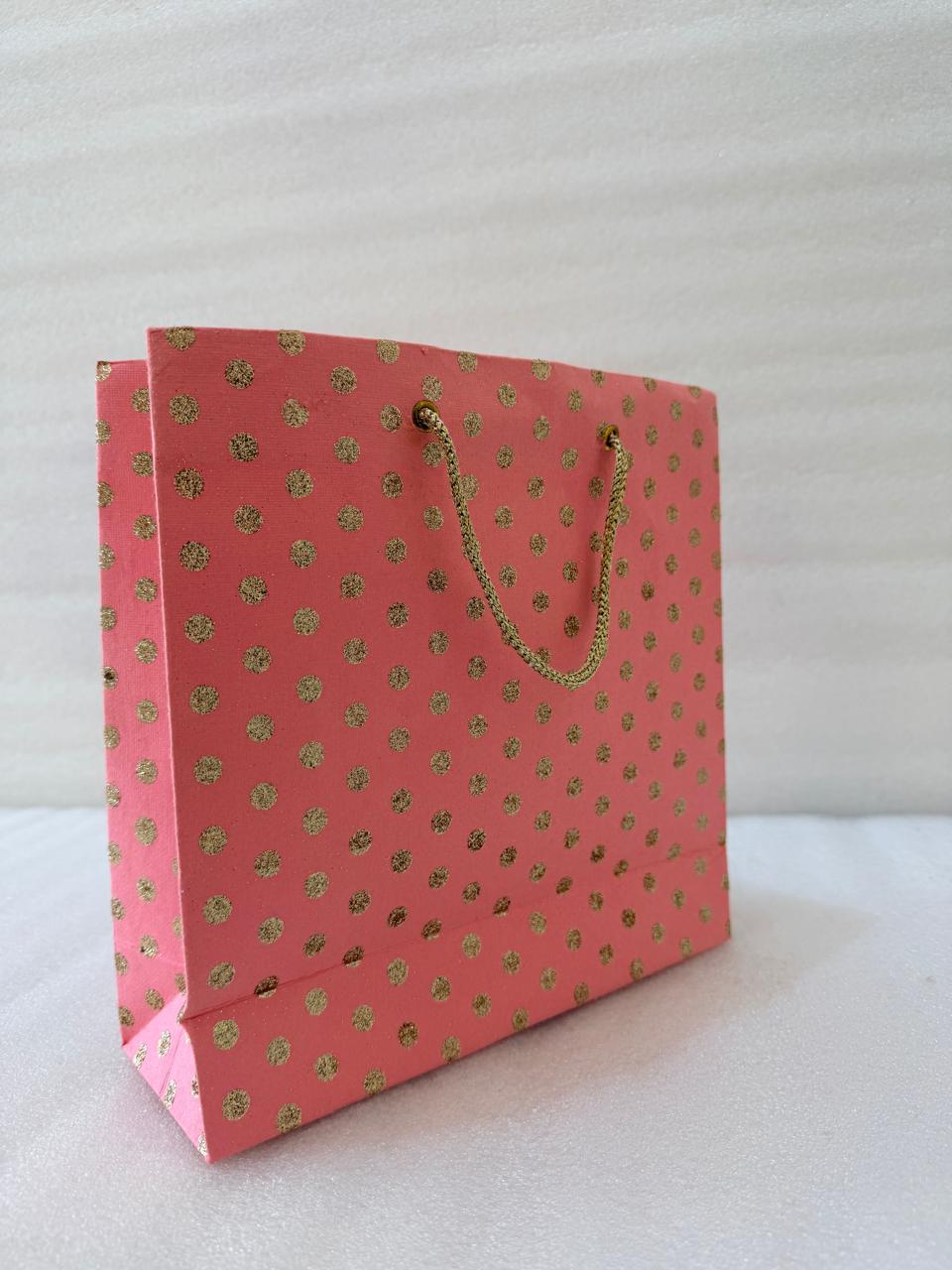 Handmade Gold Printed Paper Bag