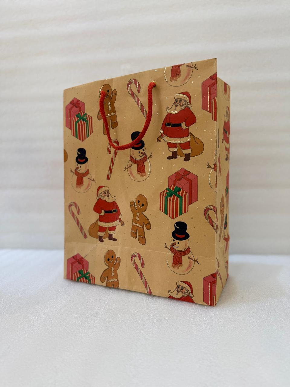 Holiday Characters Kraft Gift Bag