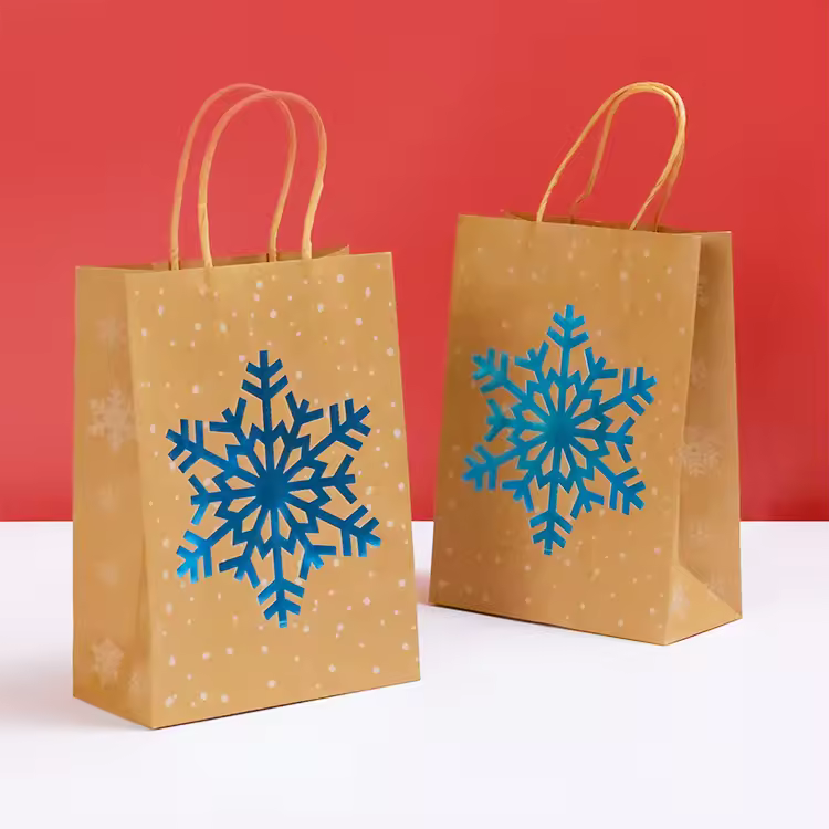 Snowflake Kraft Paper Bags
