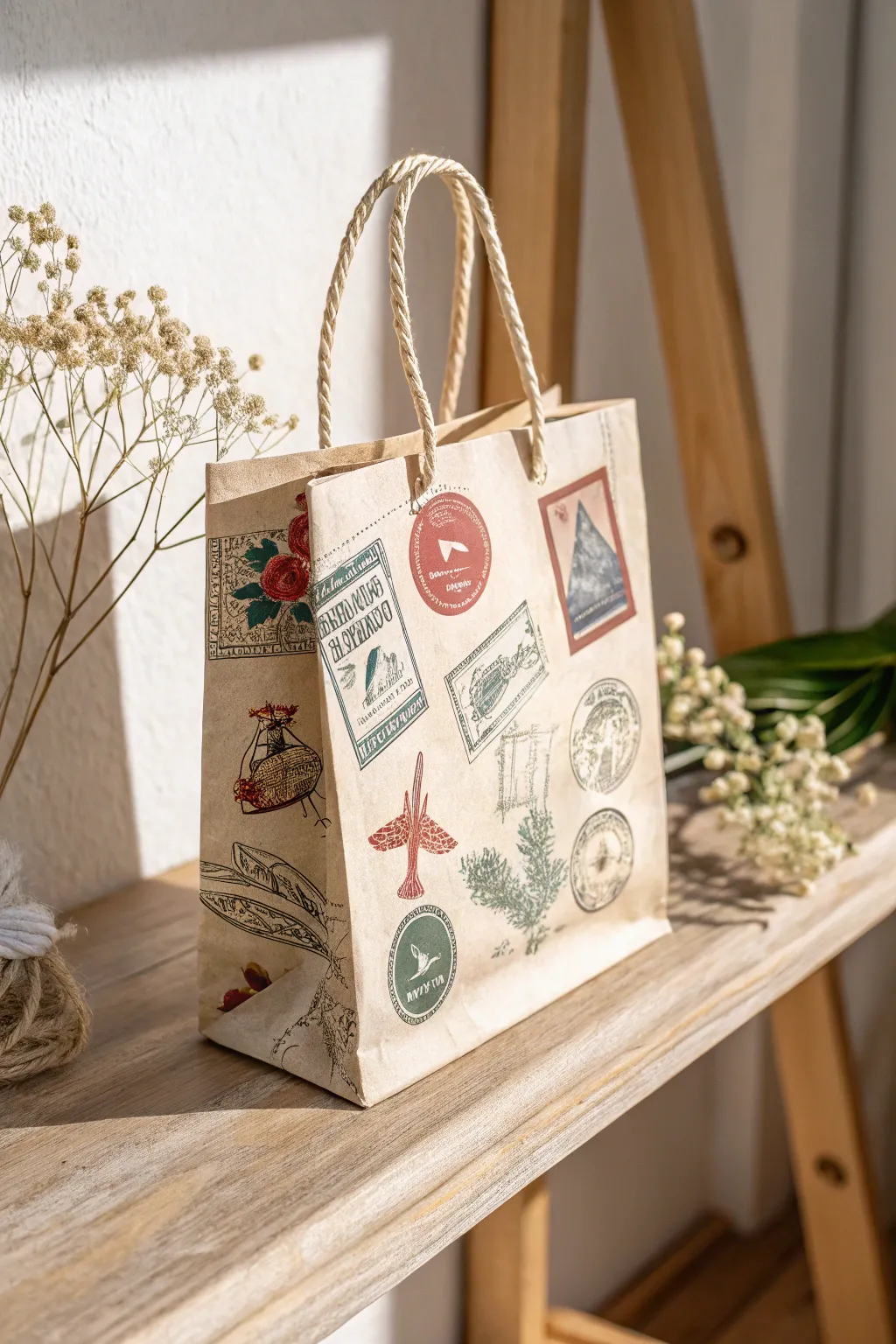 Travel Theme Paper Gift Bag
