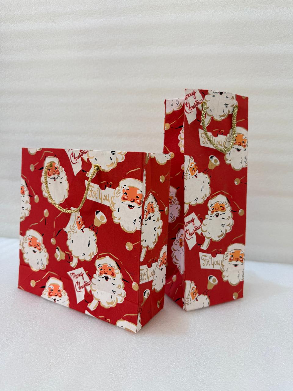 Vintage Style Santa Claus Gift Bags