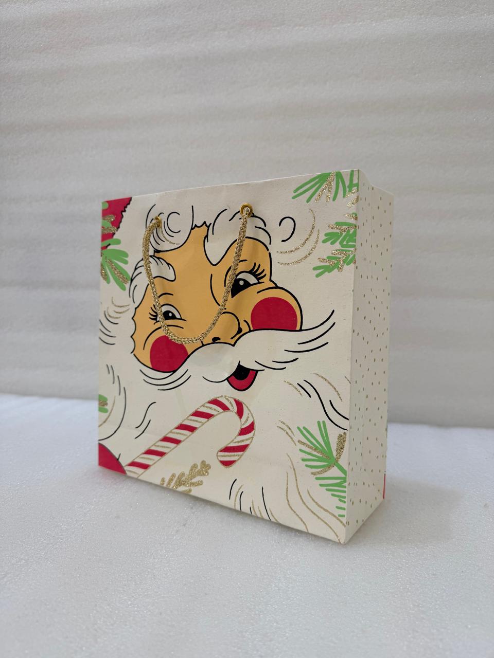Vintage Santa Paper Shopping Bag