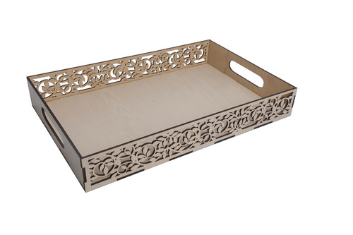 Laser Cut Wooden Tray